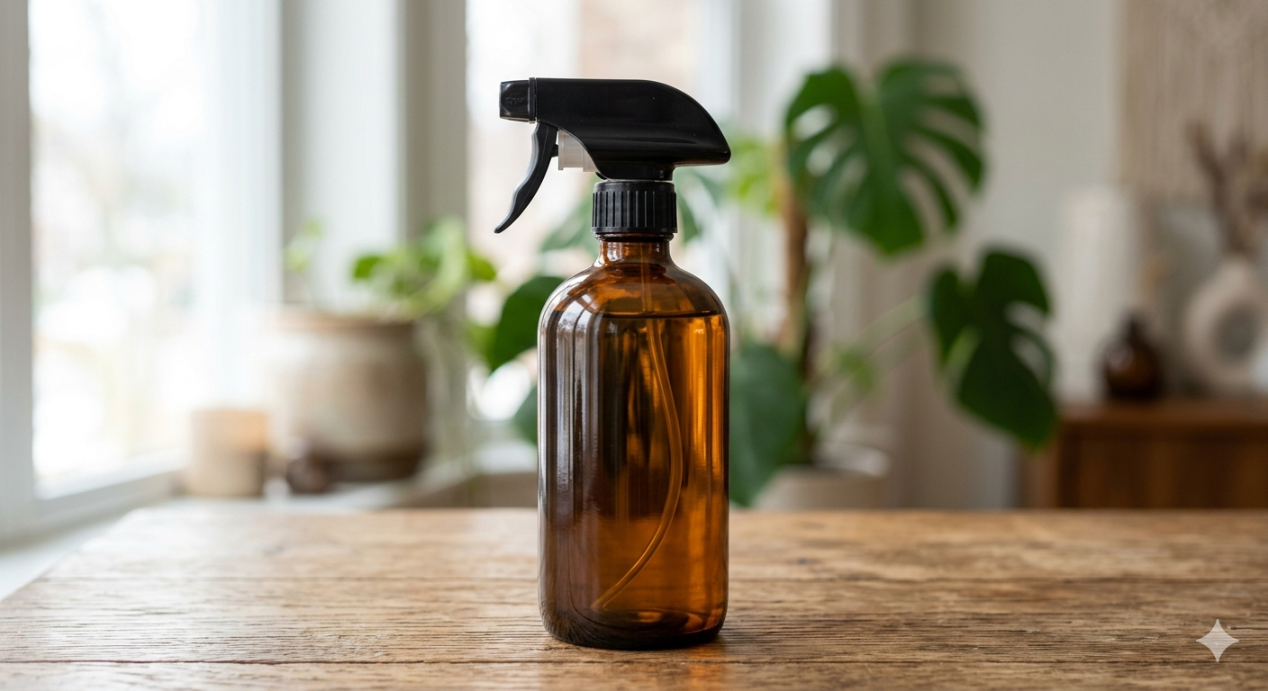 16oz Amber Plastic Spray Bottle
